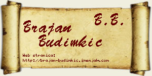 Brajan Budimkić vizit kartica